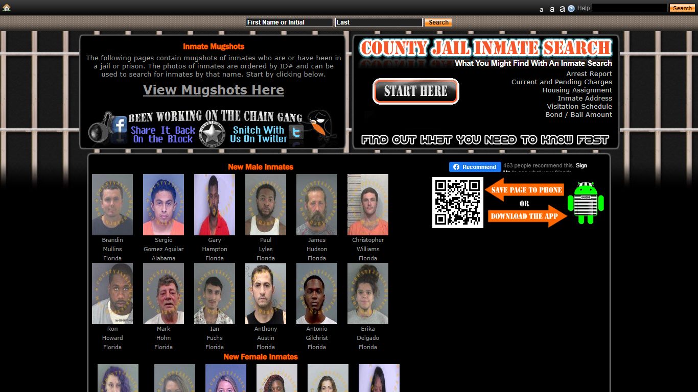 Recent Arrest Mugshots And Inmate Search